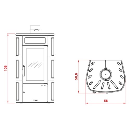 Vorschau: Kaminofen Palazzetti Elisa 9,7 kW