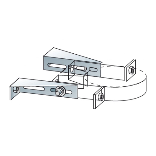 Verlängerung für Wandbefestigung 60 bis 110 mm - doppelwandig - Raab DW-Systeme