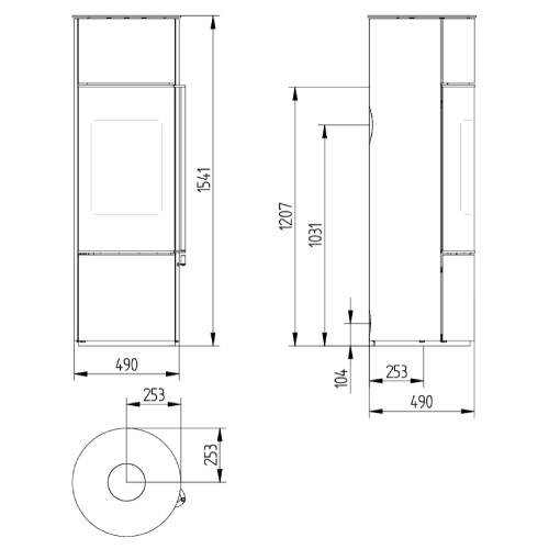 Vorschau: Kaminofen Jydepejsen Omega High 7 kW