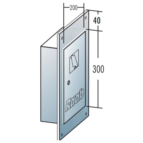 Vorschau: Leichtbaukamin - Edelstahltür für LB Schacht L90, 200x300 mm - Raab L90