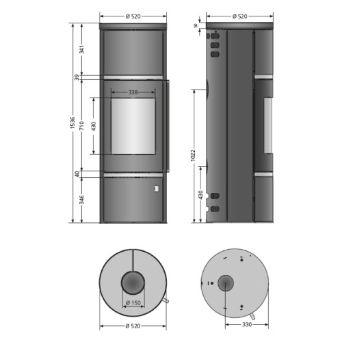 Vorschau: Kaminofen Oranier Corso W+ 2.0 | 7 kW Speicherofen