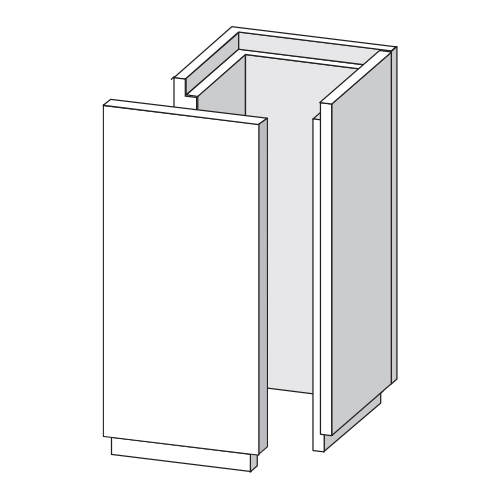 Leichtbaukamin - Schachtelement 1200 mm (Nutzlänge 1170 mm), Frontplatte lose - Raab L90