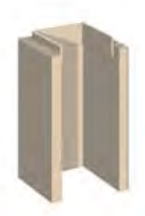 Leichtbauschornstein - Schachtelement 500 mm, Frontplatte abnehmbar - Schiedel LB90