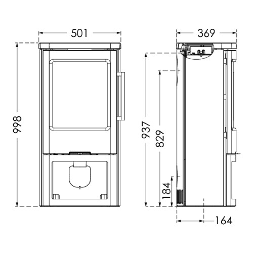 Vorschau: Kaminofen TermaTech TT44G 4,8 kW