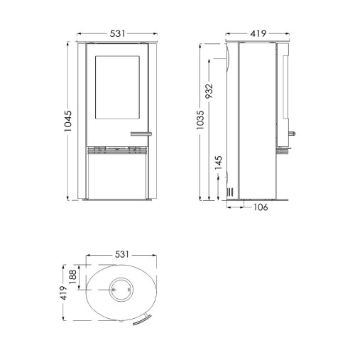 Vorschau: Kaminofen TermaTech TT20R 5 kW