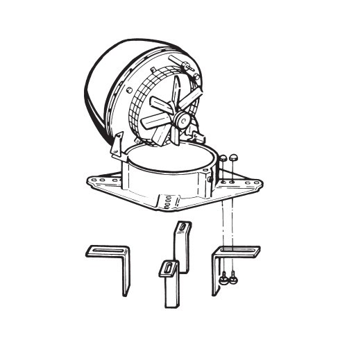 Vorschau: Rauchsauger Exodraft RS mit 4-eckiger - horizontal auswerfend