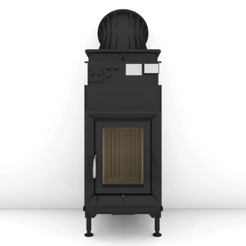 Heizeinsatz Brunner B4 Drehtür Flachglas 14,5 kW Wasserführend