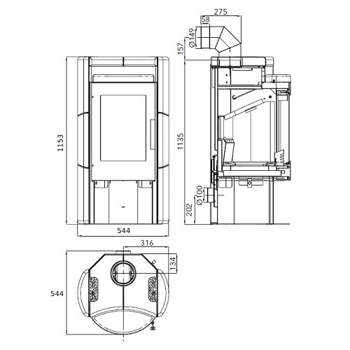 Vorschau: Kaminofen Haas und Sohn UPPSALA easy HSC 6 kW