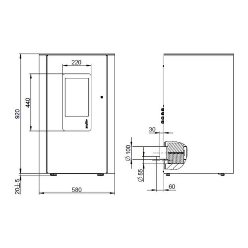 Vorschau: Pelletofen Wodtke Jack eq air+ 6/8 kW