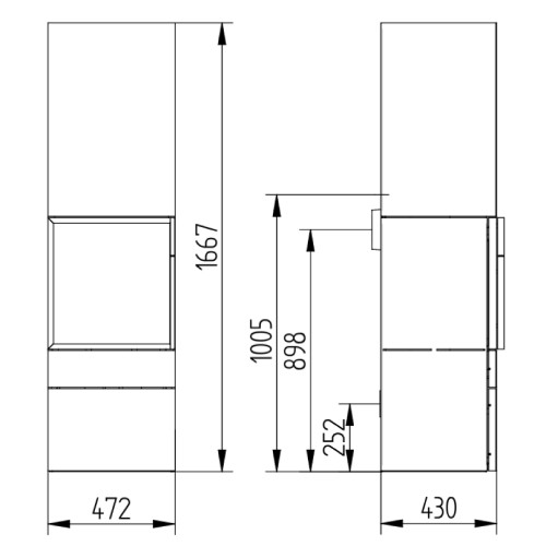 Vorschau: Kaminofen Jydepejsen Cubic 166 | 6 kW