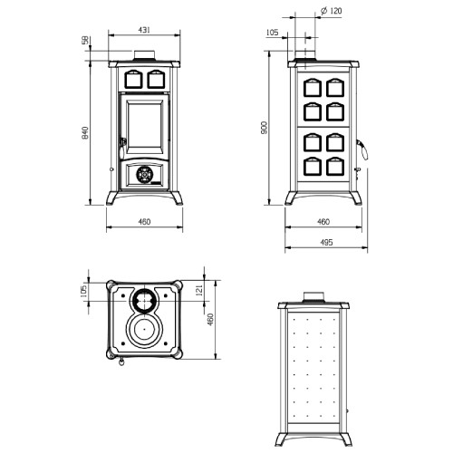 Vorschau: Kaminofen La Nordica Gemma 6 kW