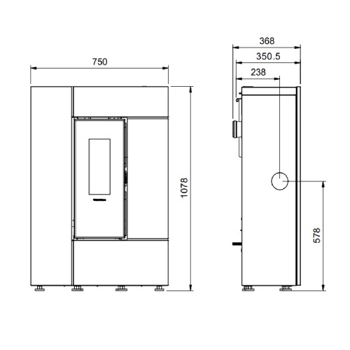 Vorschau: Pelletofen La Nordica Extraflame Gabriella Plus 8 kW