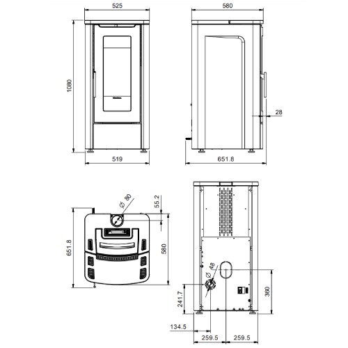 Vorschau: Pelletofen La Nordica Extraflame Teorema 10 kW