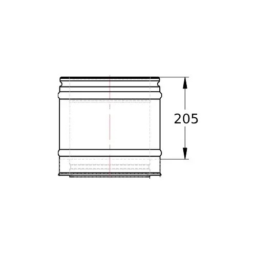 Vorschau: Rohrelement 250 mm - doppelwandig - Schiedel ICS