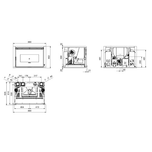 Vorschau: Pellet Kamineinsatz La Nordica Extraflame Comfort P85 Plus 12 kW