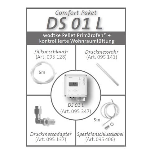 Pelletofenzubehör Wodtke - DS 01 L Comfort-Paket