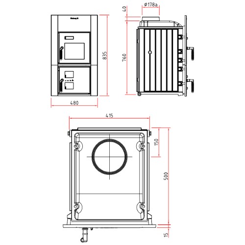 Vorschau: Heizeinsatz Olsberg Format 9 | 9 kW