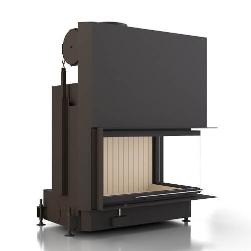 Vorschau: Kamineinsatz Brunner Eckkamin 45/82/48 Schiebetür links/rechts 12 kW