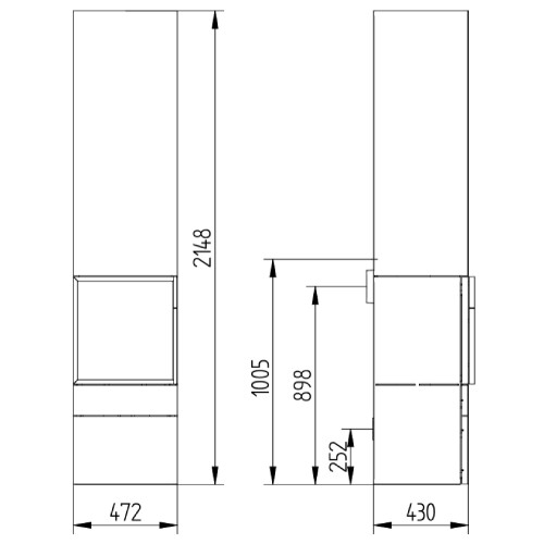 Vorschau: Kaminofen Jydepejsen Cubic 215 | 6 kW