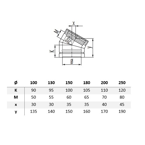 Vorschau: Bogen 30° - doppelwandig - Schiedel Metaloterm MF