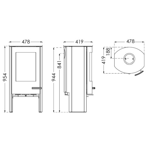 Vorschau: Kaminofen TermaTech TT20Bazic 5 kW