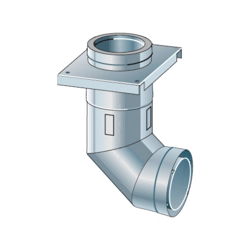 Bogen 87° drehbar LAS - doppelwandig - Raab DW-Alkon