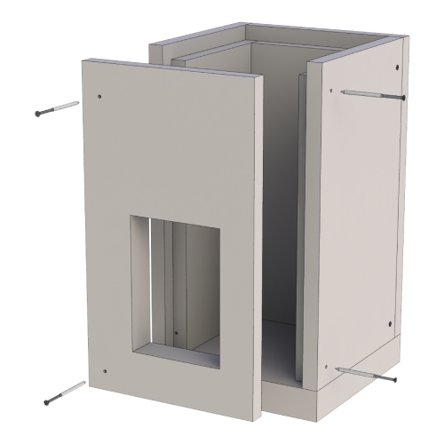 Leichtbaukamin - Sockelelement 500 mm - Tecnovis TEC-LS-A