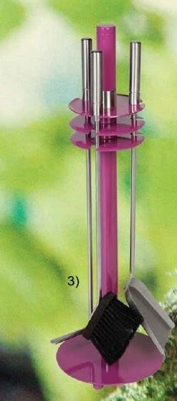 Kaminbesteck Lienbacher 3-teilig, violett beschichtet