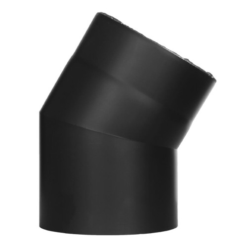 Ofenrohr - doppelwandig - Winkel 30° ohne Tür schwarz - Tecnovis TEC-Protect