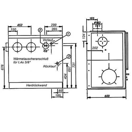 Vorschau: Holzherd Wamsler K 148 CL 23 kW wasserführend