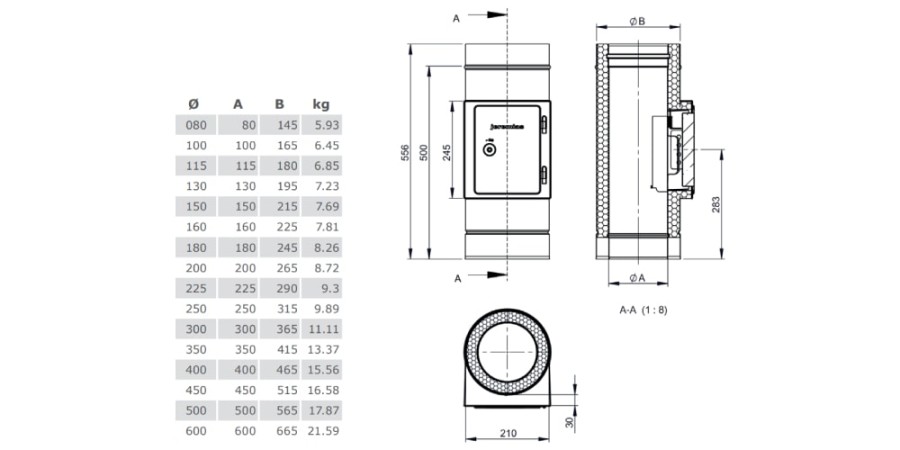 Vorschau: Reinigungselement - doppelwandig - Tecnovis TEC-DW-Classic