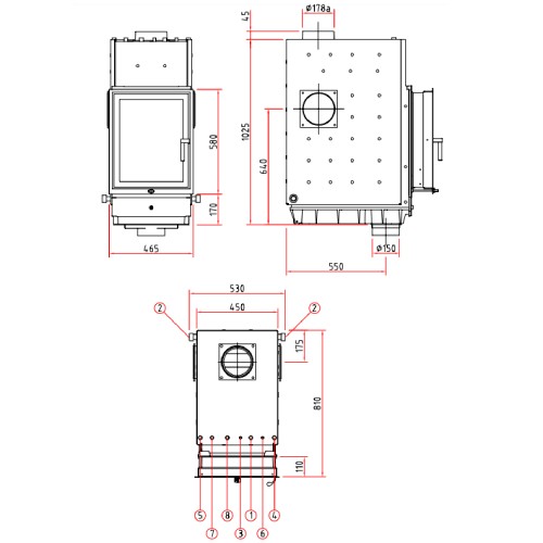 Vorschau: Heizeinsatz Olsberg Profi W 12 | 14,9 kW