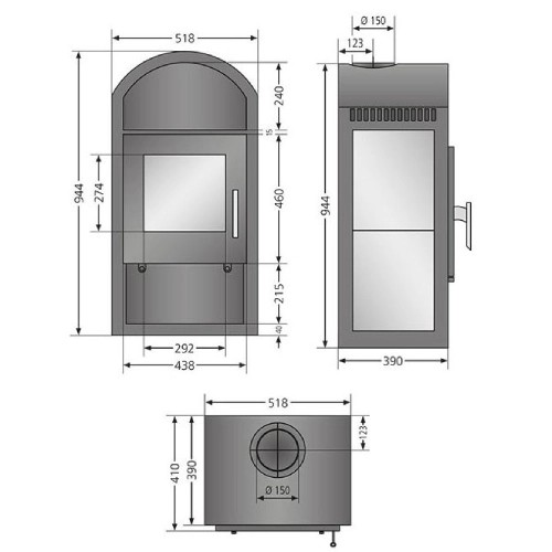 Vorschau: Kaminofen Justus Vegas 6 kW