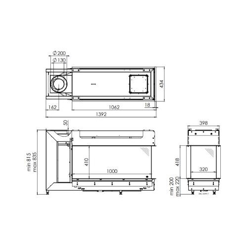 Vorschau: Gaskamin DRU Metro 100XTU-41 RCH