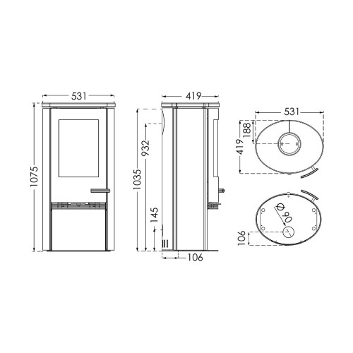 Vorschau: Kaminofen TermaTech TT21RS 5 kW