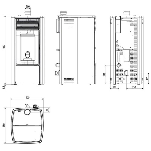 Vorschau: Pelletofen MCZ EGO Comfort Air 10 UP! M3 10 kW