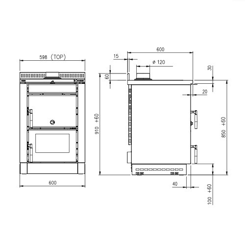 Vorschau: Holzherd La Nordica Vicenza Evo 6 kW