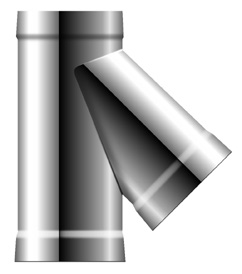 Feuerungsanschluss 45° - doppelwandig - Schräder Future DW