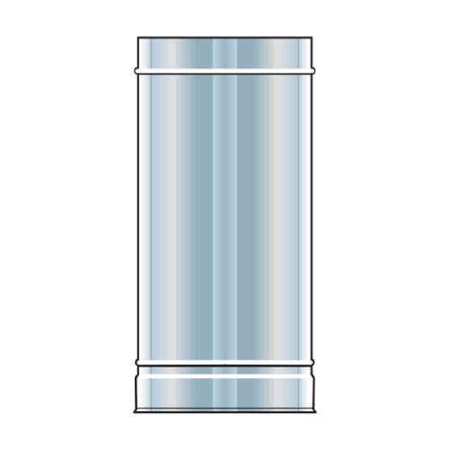 Rohrelement 1000 mm - doppelwandig - Raab DW-FU