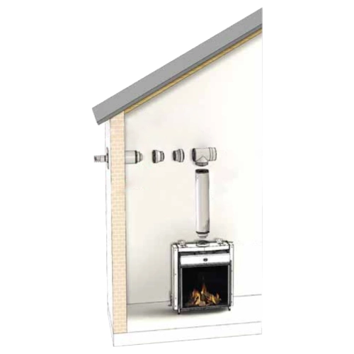 LAS-Kamin Bausatz Ø150/100 mm - durch die Wand (C11) - DRU LAS ES-E 200/150/100