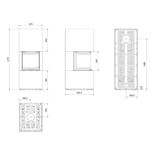 Vorschau: Kaminbausatz Kratki PF NBC 500/500 8 kW