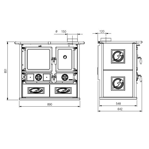 Vorschau: Holzherd La Nordica Rosa Reverse 2.0 | 8,2 kW