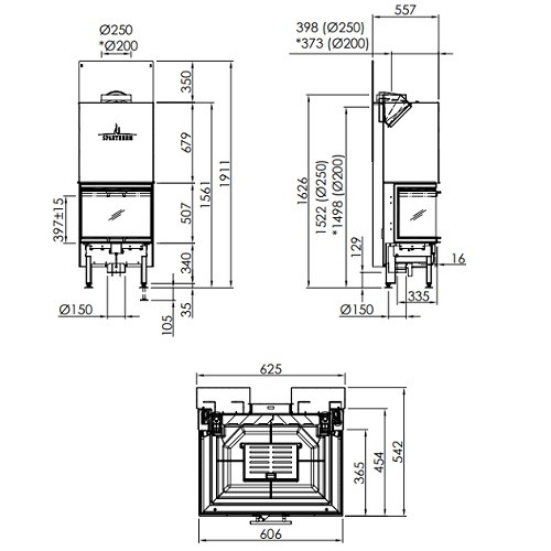 Vorschau: Kamineinsatz Spartherm Arte 3RL-60h 10 kW Schiebetür