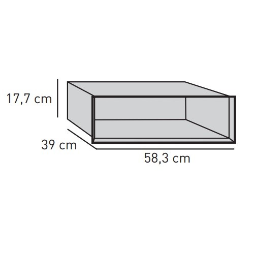 Kaminzubehör Skantherm - Strahlschutzeinsatz für Optik-Box für 60,3 cm breite Box