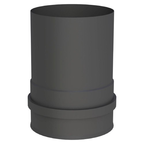 Pelletofenrohr - Kesselanschluss mit Doppelmuffe lackiert schwarz - Tecnovis TEC-Pellet