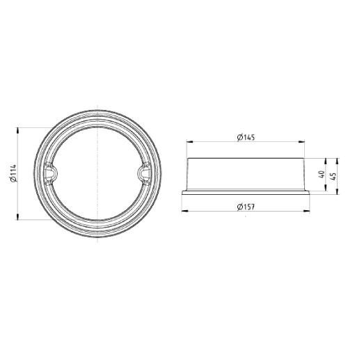 Kaminzubehör Leda - Rohrstutzen Ø 145 mm für K15