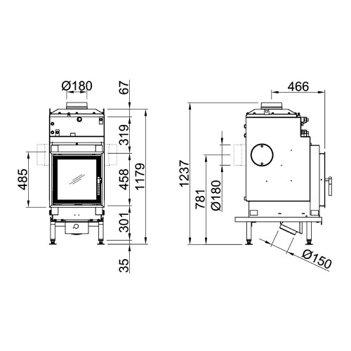 Vorschau: Heizeinsatz Spartherm Nova E H2O 14 kW