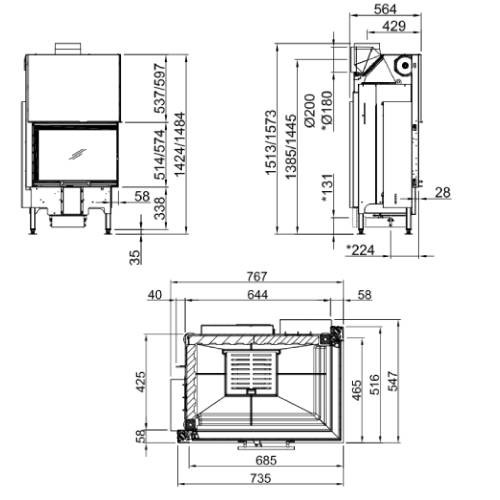 Vorschau: Kamineinsatz Spartherm Varia 2Rh 10,5 kW Schiebetür