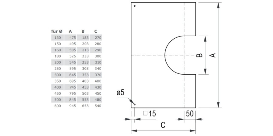 Vorschau: Deckenblende zweiteilig 0°- 30° - Tecnovis TEC-DW-Standard